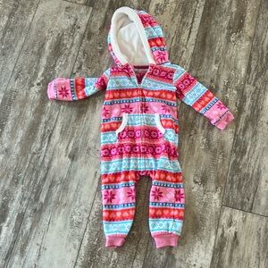18M Carters One Piece Hooded Zip Up